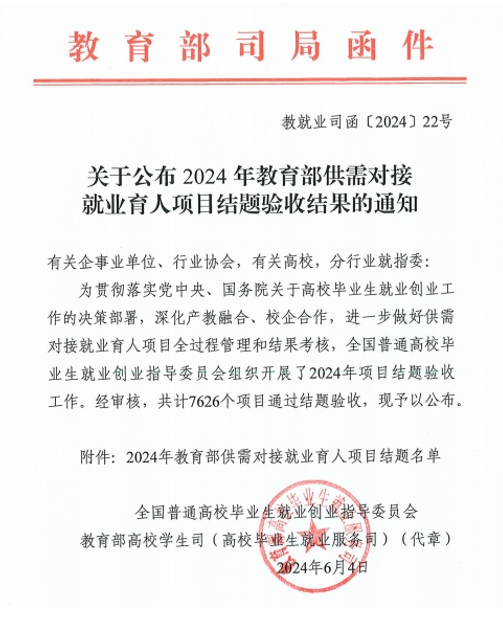 bti体育信息乐成通过教育部就业育人项目验收